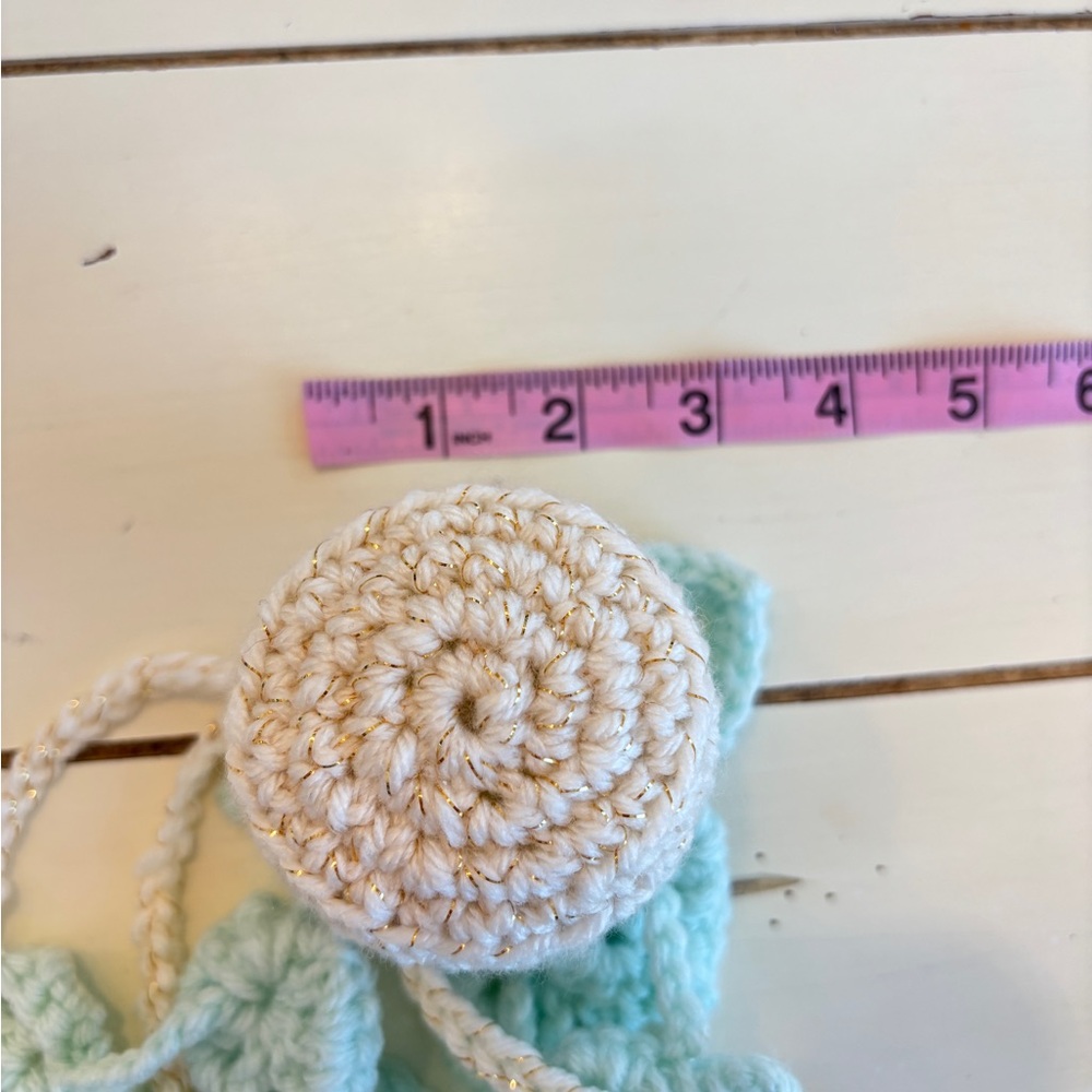 Crochet Hanging Plant Green Multicolor Monstera Boho Home Decor - Picture 6 of 8